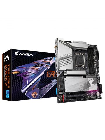 Gigabyte Z790 AORUS ELITE AX-W Motherboard - Supports Intel Core 14th CPUs, 16*+1+2 Phases Digital VRM, up to 7600MHz DDR5 (OC), 4xPCIe 4.0 M.2, Wi-Fi 6E, 2.5GbE LAN, USB 3.2 Gen 2x2