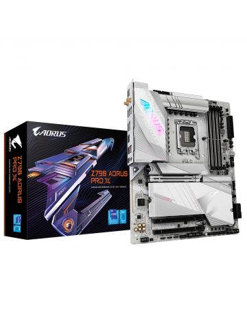 Gigabyte Z790 AORUS PRO X Motherboard - Supports Intel 14th Gen CPUs, 18+1+2 phases VRM, up to 8266MHz DDR5 (OC), 1xPCIe 5.0 + 4xPCIe 4.0 M.2, Wi-Fi 7, 5GbE LAN, USB 3.2 Gen 2x2