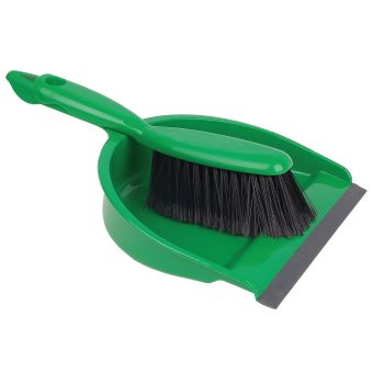 CTS Wholesale Dustpan and Brush Set Soft Bristle Green (1)