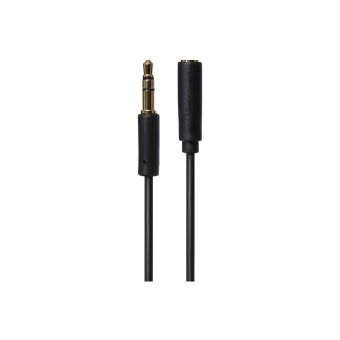 Maplin 3.5mm Aux Stereo 3 Pole TRS Jack Plug to 3.5mm Female Jack Plug Extension Cable - Black - 3m