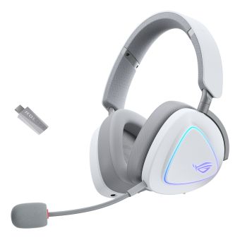 ASUS ROG Delta II Headset Wired & Wireless Head-band Gaming USB Type-C Bluetooth White