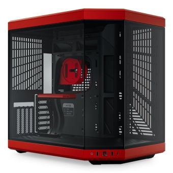 HYTE Y70 Dual Chamber Mid-Tower ATX Case - Red/Black