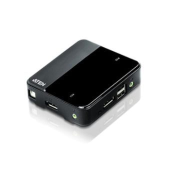ATEN 2 PORT KVMP SWITCH WITH AUDIO - DISPLAYPORT & USB
