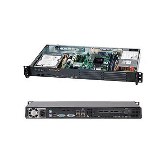 Supermicro CSE-502L-200B server barebone Rack (1U) Black