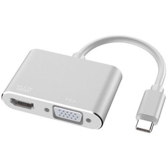 JLC Type C to HDMI and VGA Adapter