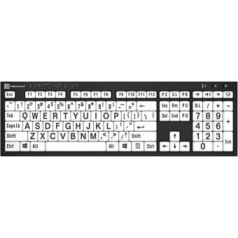Logickeyboard LKB-BRALPBW-BJPU-UK keyboard Home USB QWERTY English White, Black