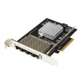 StarTech.com Quad Port 10G SFP+ Network Card - Intel XL710 Open SFP+ Converged Adapter - PCIe 10 Gigabit Ethernet Server NIC - 10GbE Fiber Optic LAN Card - Dell PowerEdge HPE ProLiant