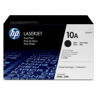 HP Q2610D/10D Toner cartridge black twin pack, 2x6K pages ISO/IEC 19752 Pack=2 for HP LaserJet 2300