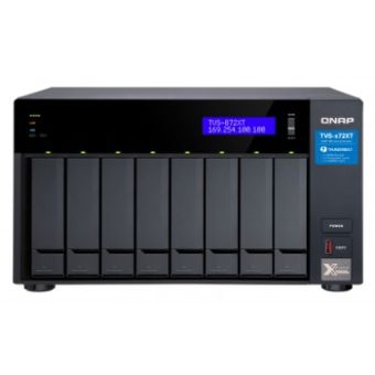 QNAP TVS-872XT-i5-16G 80TB 8x10TB Seagate Exos 8 Bay NAS Desktop Ethernet LAN Tower Black